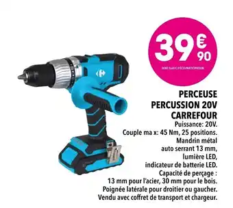 Supeco Perceuse Percussion 20V Carrefour offre