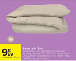Carrefour Tex HOME Parure de lit "Paint" offre