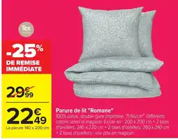 Carrefour Tex HOME Parure de lit "Romane" offre