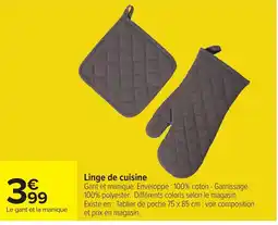 Carrefour Linge de cuisine offre