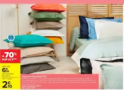 Carrefour Tex linge de lit uni coton 57 fils offre
