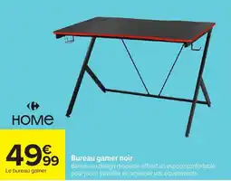 Carrefour HOME Bureau gamer noir offre