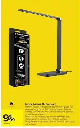 Carrefour Geek Money Lampe bureau Alu Premium offre