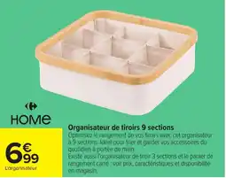 Carrefour HOME Organisateur de tiroirs 9 sections offre