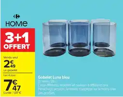 Carrefour Gobelet Luna bleu offre