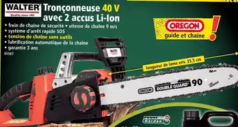 Norma Tronçonneuse 40 V avec 2 accus Li-Ion offre