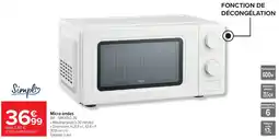 Carrefour Simpla Micro-ondes offre