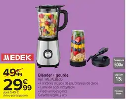 Carrefour MEDEK Blender + gourde offre
