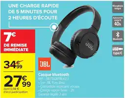 Carrefour JBL Casque bluetooth offre