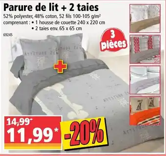 Parure de lit +2 taies