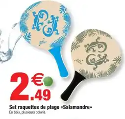 Bazarland Salamandre raquettes de plage offre