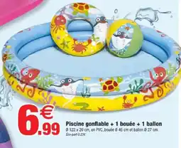 Bazarland Piscine gonflable + 1 bouée + 1 ballon offre