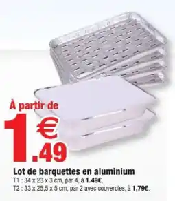 Bazarland Lot de barquettes en aluminium offre