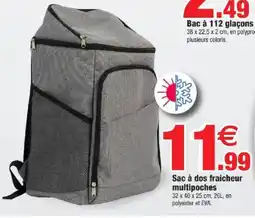 Bazarland Sac à dos fraîcheur multipoches offre