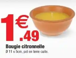 Bazarland Bougie citronnelle offre