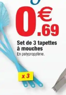 Bazarland Set de 3 tapettes à mouches offre
