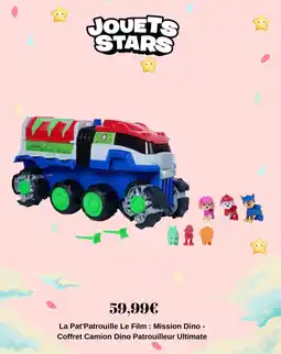 Smyths Toys Jouets stars la pat'patrouille le film: mission dino - coffret camion dino patrouilleur ultimate offre