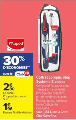 Carrefour Market Maped Coffret compas Stop Système 3 pièces offre