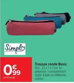 Carrefour Market Simplø Trousse ronde Basic offre
