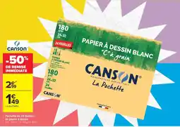 Carrefour Market Canson Papier à dessin blanc offre