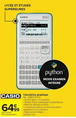 Carrefour Market CASIO Calculatrice graphique offre
