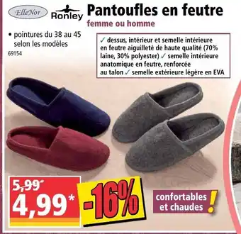 Norma Pantoufles En Feutre offre