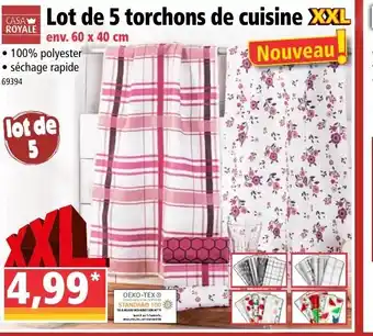 Norma Lot de 5 Torchons de Cuisine offre