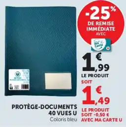 Hyper U PROTÈGE-DOCUMENTS 40 VUES U offre