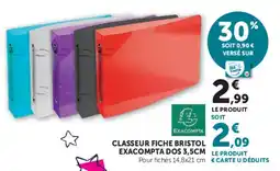 Hyper U Exacompta classeur fiche bristol offre