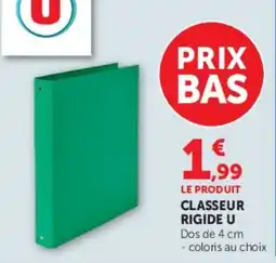 Hyper U Classeur rigide u offre