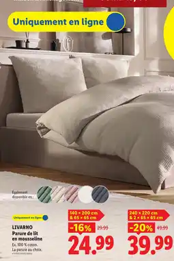 Lidl LIVARNO Parure de lit en mousseline offre