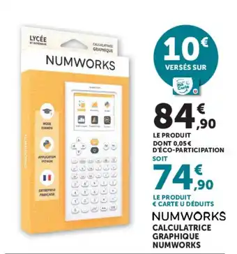 NUMWORKS CALCULATRICE GRAPHIQUE