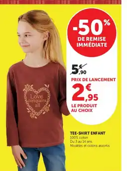 Hyper U TEE-SHIRT ENFANT offre