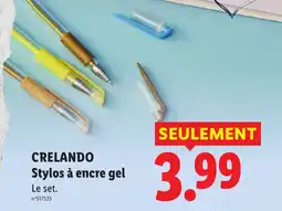 Lidl CRELANDO Stylos à encre gel offre