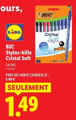 Lidl BIC Stylos-bille Cristal Soft offre