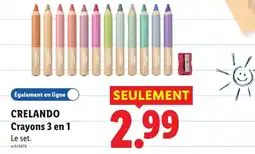 Lidl CRELANDO Crayons 3 en 1 offre