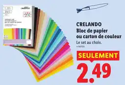 Lidl CRELANDO Bloc de papier ou carton de couleur offre