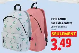 Lidl CRELANDO Sac à dos enfant offre