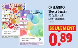 Lidl CRELANDO Bloc à dessin offre