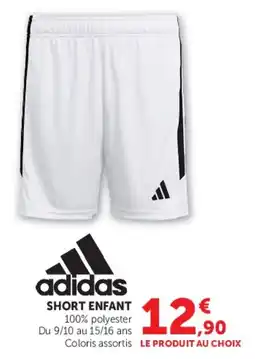 Hyper U adidas SHORT ENFANT offre