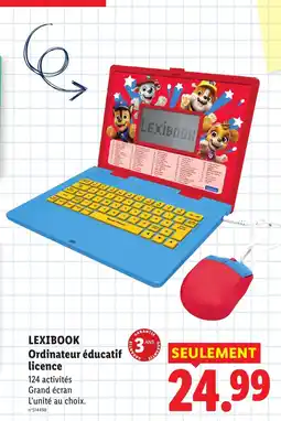 Lidl LEXIBOOK Ordinateur éducatif licence offre