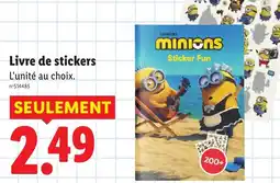 Lidl Minions Livre de stickers offre