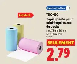Lidl TRONIC Papier photo pour mini-imprimante de poche offre