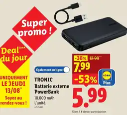 Lidl TRONIC Batterie externe PowerBank offre