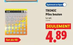 Lidl TRONIC Piles bouton offre
