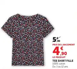 Hyper U TEE SHIRT FILLE offre