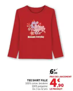 Hyper U TEE SHIRT FILLE offre