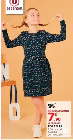 Hyper U essentiel ROBE FILLE offre