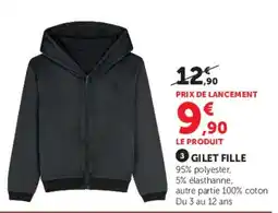 Hyper U Gilet fille offre