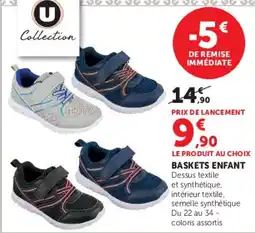Hyper U U Collection Baskets Enfant offre